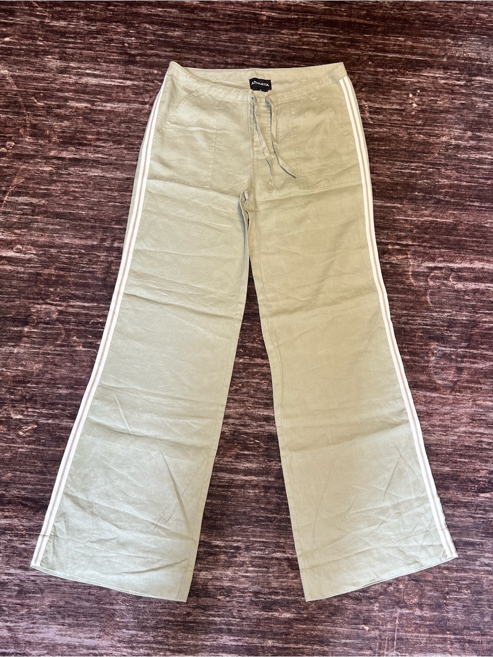 Athleta Wide Leg Pants (Olive)
